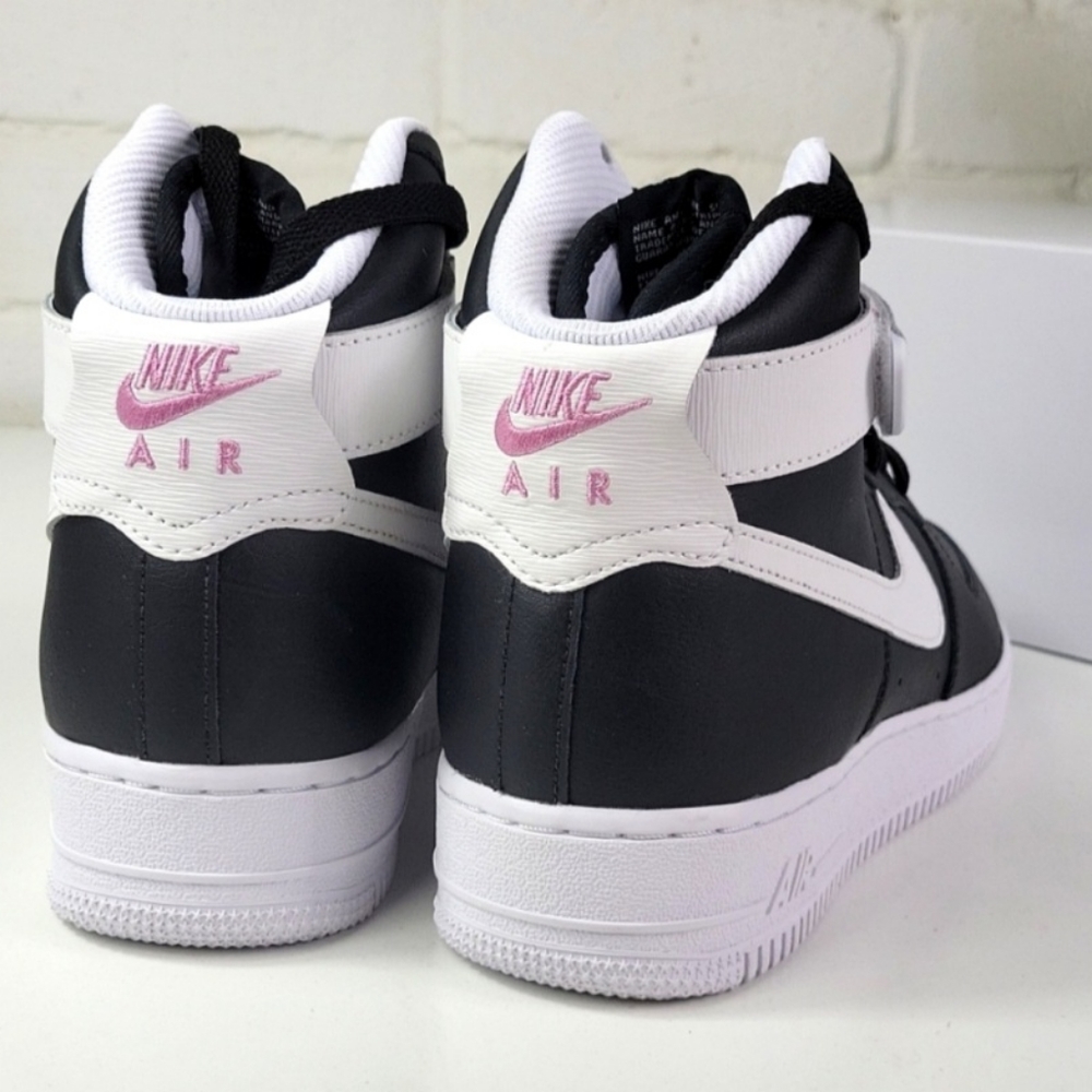 Nike Air Force 1 Hi Custom (Nike ID) Black / White / Rose Pink Women's 10
